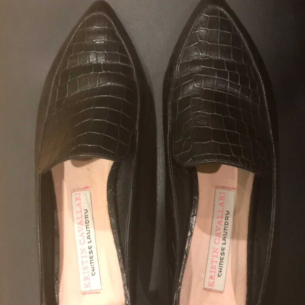 Black lLeather Slides